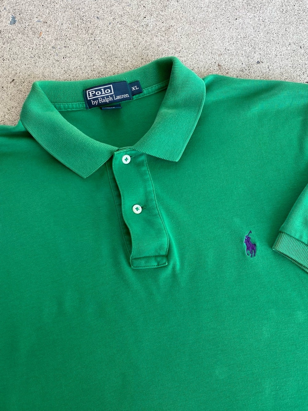 Vintage 90s Green Polo Ralph Lauren Polo Shirt